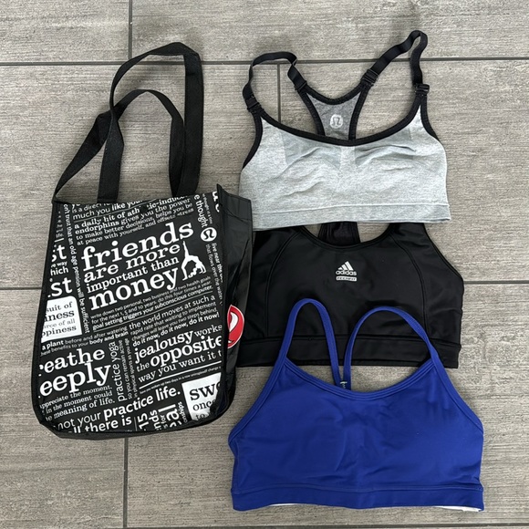 Bundle Lululemon (Size 2) Addidas Sports Bras (Size XS) - Picture 1 of 11